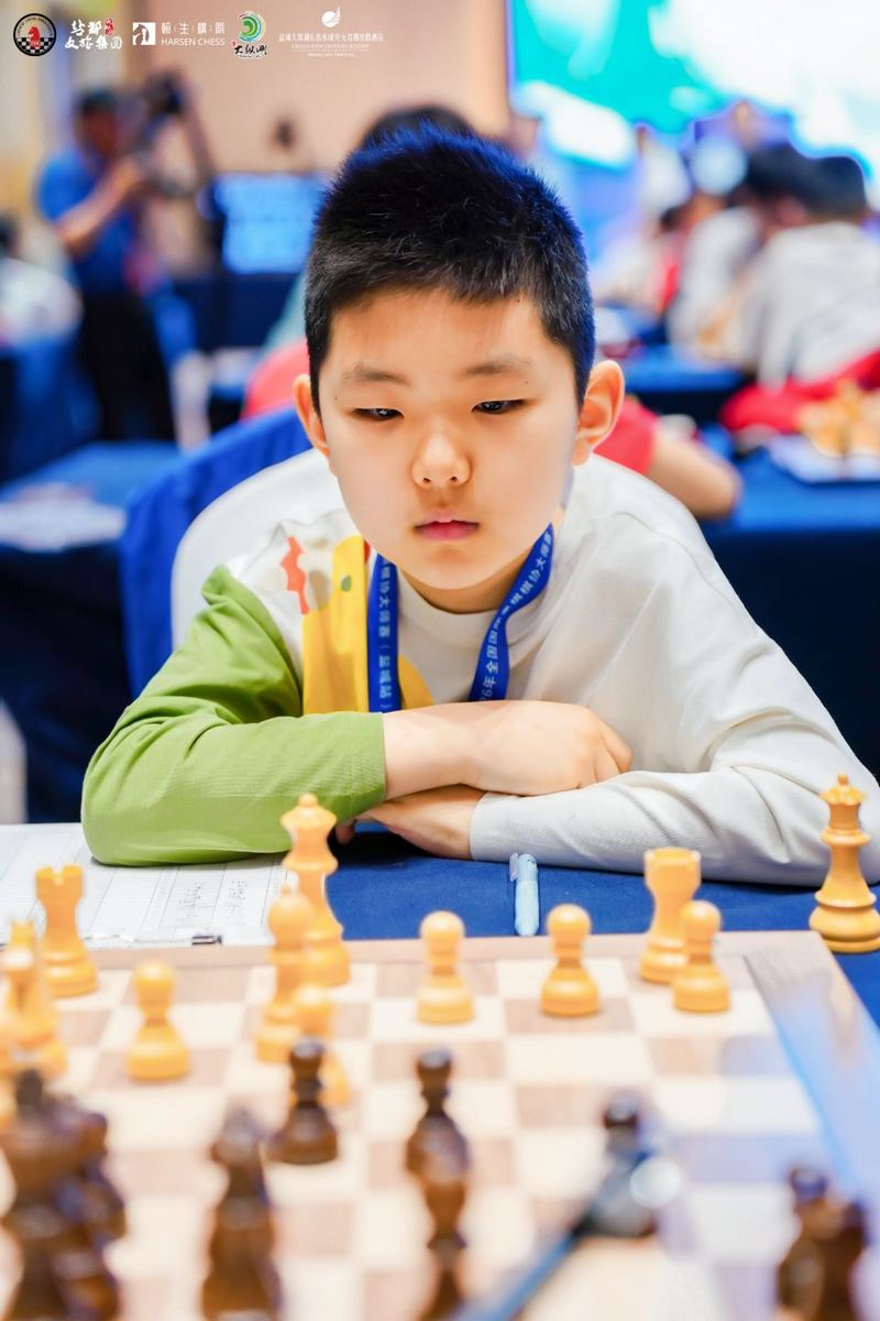 孙钰博在全国棋协大师赛（盐城站）现场